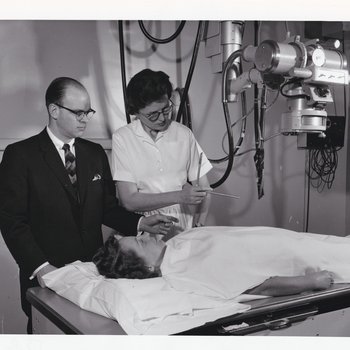 IMMC patient undergoing radiology procedure, 1965