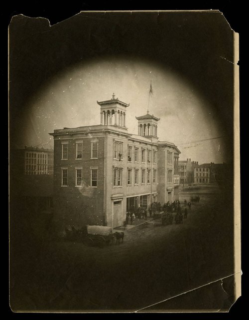 Photograph of the Market House in the Public Square taken with a pinhole camera, Nashville, Tenn.