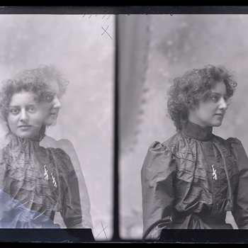Double exposed portrait of Miss Noel Garnet