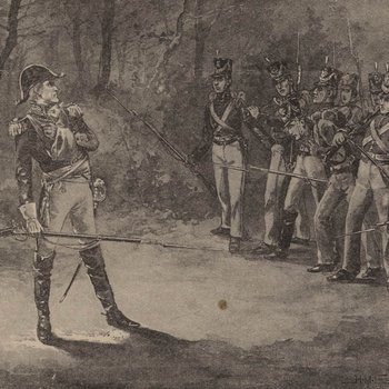 Print of Andrew Jackson titled "Quelling a Mutiny"