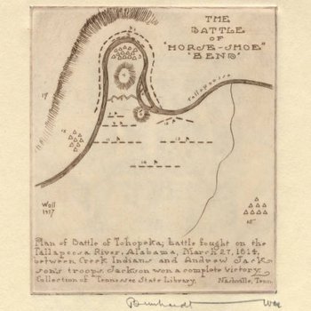 Map of the Battle of Horseshoe Bend