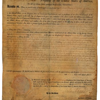 Revolutionary War Land Grant, 1800