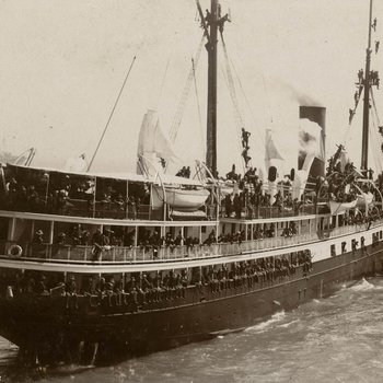 U.S. troopship during Spanish American War ca. 1898