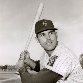 Black and White Mets at Bat Promotional Photograph