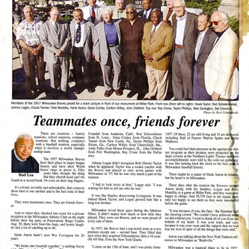 2007 Braves Anniversary Newsletter, "Teammates Once, Friends Forever"