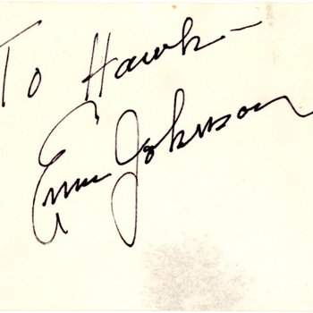 Ernie Johnson Autograph