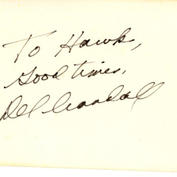Del Crandall Autograph