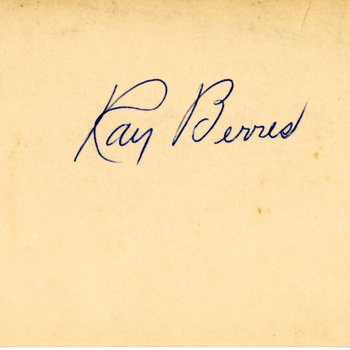 Ray Berres Autograph