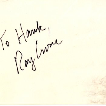 Ray Crone Autograph