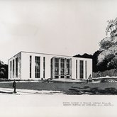 Houston Academy of Medicine Library Building Architectural Drawing (1952)