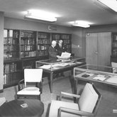 Dr. M. D. Levy and Dr. Melville Cody in TMC Library Rare Book Room (1961)