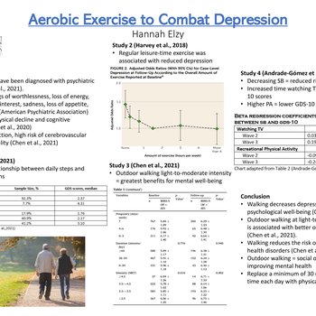 Aerobic Exercise to Combat Depression
