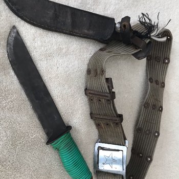 Belt and knife