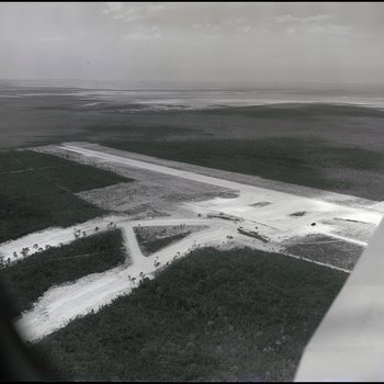 Aerial view of Freeport International Airport, Freeport, Grand Bahama Island, Bahamas, A