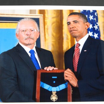 Photograph Receiving Congressional Medal of Honor