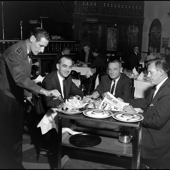 Waiter Serves Lobster Claws at the Columbia Restaurant