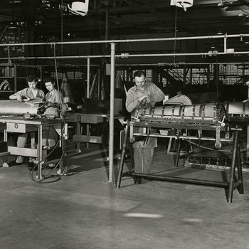Workers assembling P-38 Lightning fighters at the Vultee Aircraft Corporation factory, Nashville, TN 3
