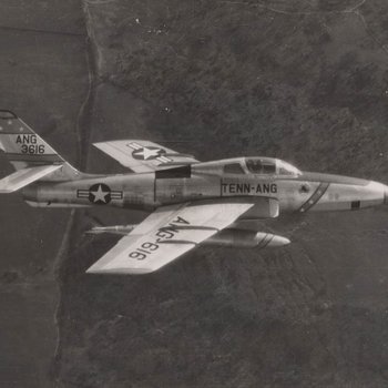 Tennessee Air National Guard Republic RF-84F Thunderflash reconnaissance jet, ca. 1951-1953