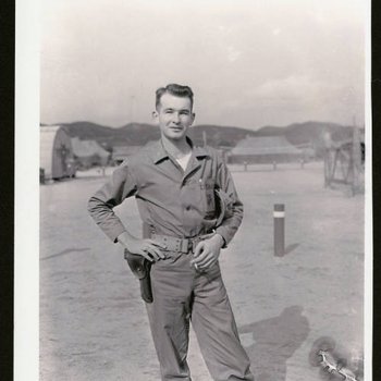 Special Agent Gene Stone assigned to 1st Marine Division, Reinforced, Pajuri, Korea, 1953.