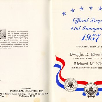 1957 Inaugural Program, page 1