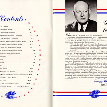 1957 Inaugural Program, pages 2-3