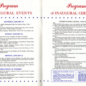 1957 Inaugural Program, pages 4-5