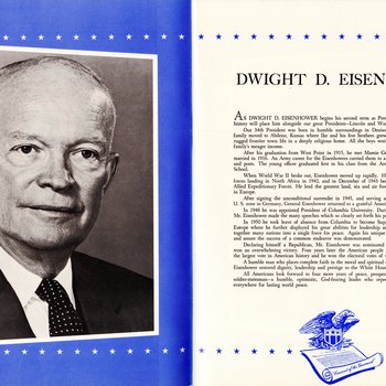 1957 Inaugural Program, pages 8-9