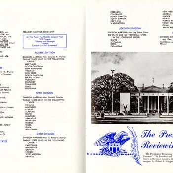 1957 Inaugural Program, pages 22-23