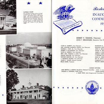 1957 Inaugural Program, pages 38-39