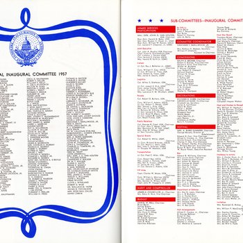 1957 Inaugural Program, pages 40-41
