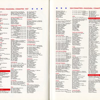 1957 Inaugural Program, pages 42-43