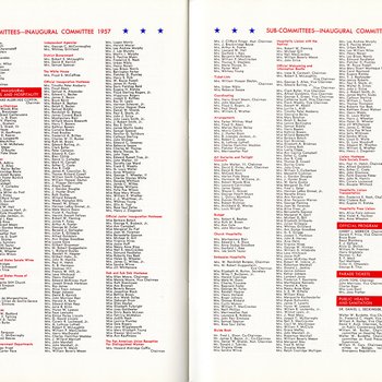 1957 Inaugural Program, pages 44-45