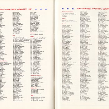 1957 Inaugural Program, pages 46-47