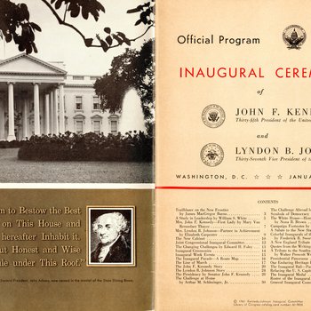 1961 Official Inaugural Program, page 1