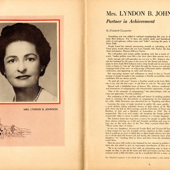 1961 Official Inaugural Program, pages 8-9