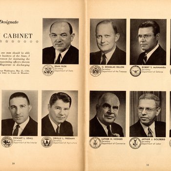 1961 Official Inaugural Program, pages 10-11