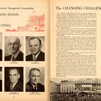1961 Official Inaugural Program, pages 12-13