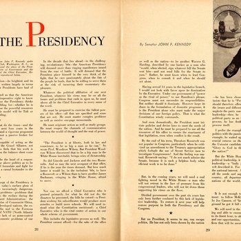 1961 Official Inaugural Program, pages 28-29