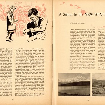 1961 Official Inaugural Program, pages 38-39