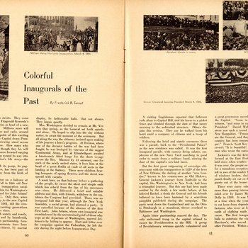 1961 Official Inaugural Program, pages 40-41