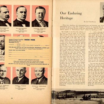 1961 Official Inaugural Program, pages 48-49