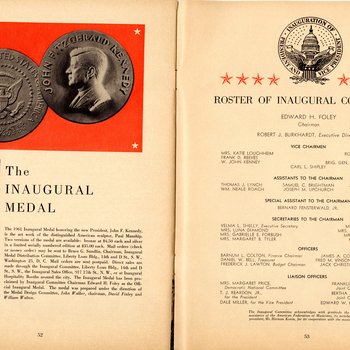 1961 Official Inaugural Program, pages 52-53