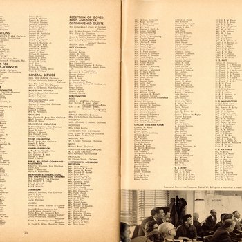 1961 Official Inaugural Program, pages 58-59