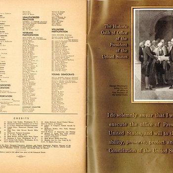 1961 Official Inaugural Program, pages 64