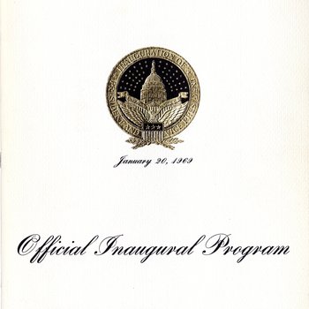 1969 Official Inaugural Program, front cover