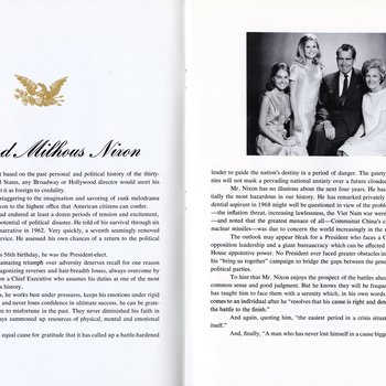 1969 Official Inaugural Program, pages 8-9