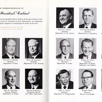 1969 Official Inaugural Program, pages 20-21