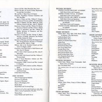 1969 Official Inaugural Program, pages 26-27