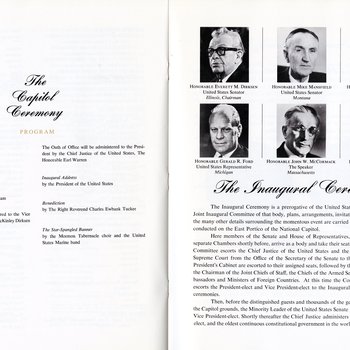 1969 Official Inaugural Program, pages 28-29