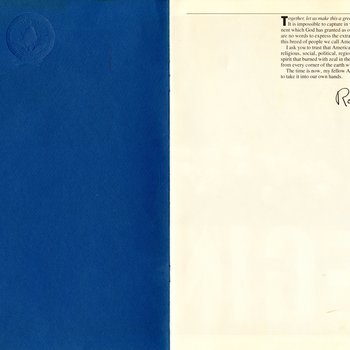 1981 Inaugural Program, page 1